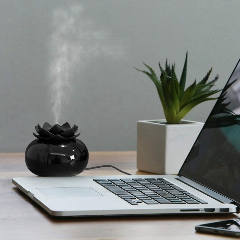 Ceramic Essential Oil Diffuser,USB Personal Humidifiers for Baby Kids Desk Bedroom Home Office,Mini Desktop Vaporizers