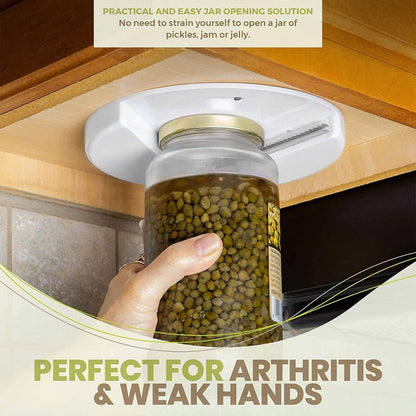 EZ Jar Opener Weak Single Hand under Cabinet Counter Lid Opener Senior Arthritis