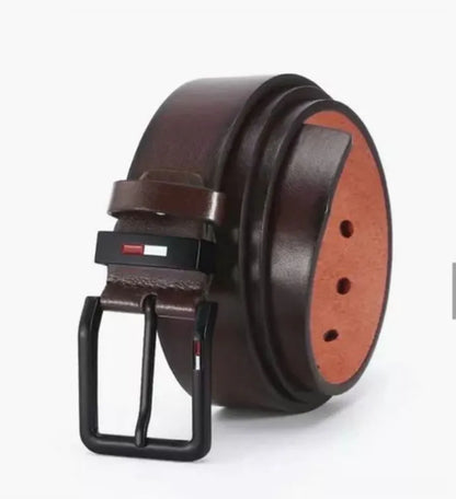 Men's PU Leather Alloy Pin Square Buckle Belt Business Leisure Belts | Fashion Black Coffee Brown Waist Belts for Men