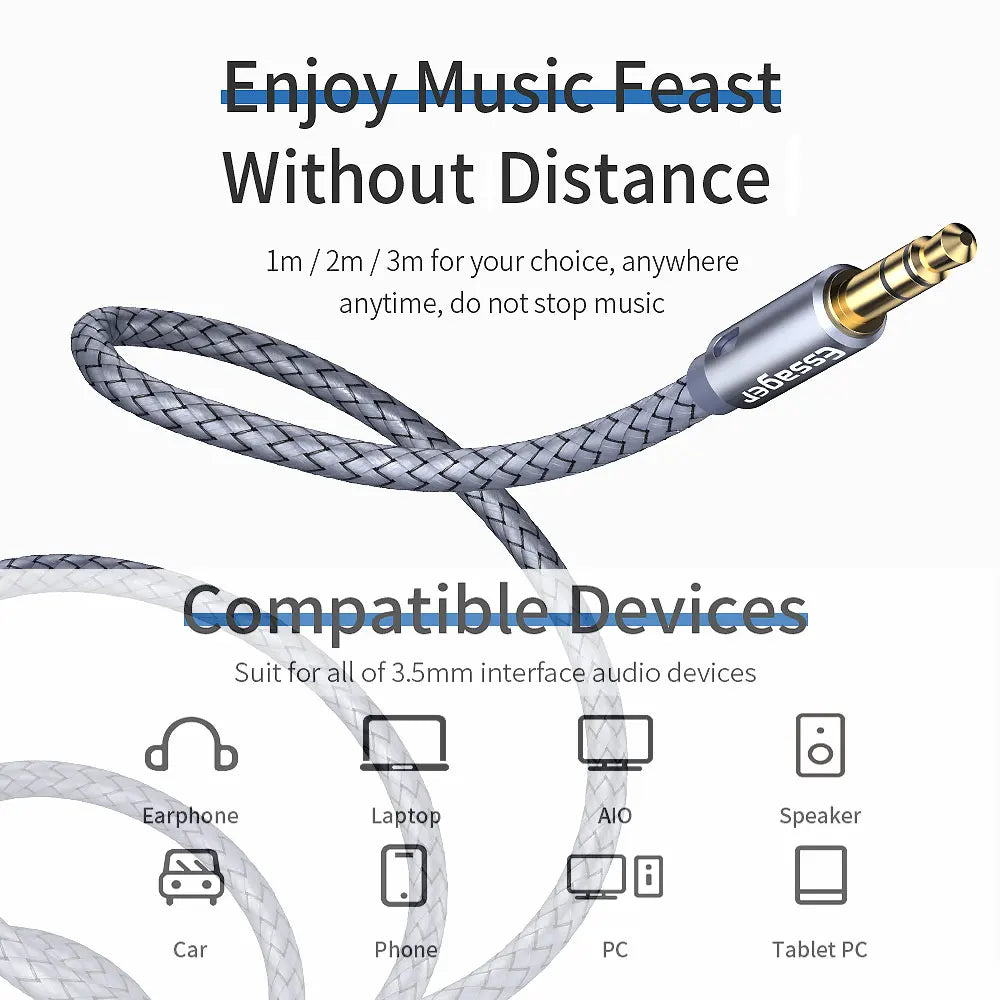 Headphone Extension Cable Jack 3.5mm Audio Aux Cable 3.5 mm Female Splitter Speaker Extender Cord For Earphone Adapter