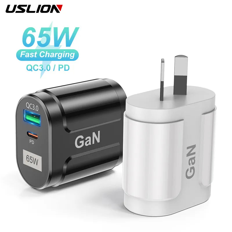 65W  USB/ USB C Charger Plug Fast Charging