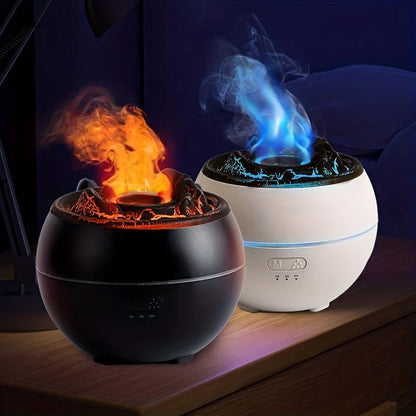 Fire flame Cool Mist humidifier Aroma Essential Oil h2o USB air Diffuser Volcano humidifier