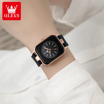 Women's Watches Simple Elegant Quartz Wristwatch Original Waterproof Silicone Strap Luminous Hands Trend Fashion Style