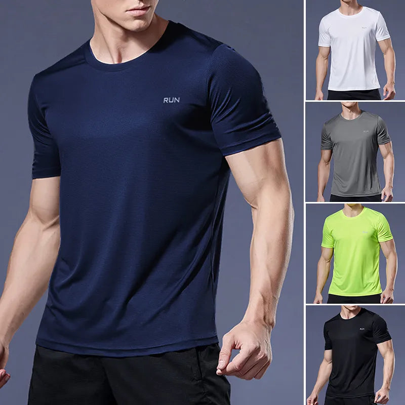 Men`s Running Shirts Soccer Shirts Men's Jersey Sportswear Men's Jogging T-Shirts Quick Dry Compression Sport T-Shirt Fitness Gym