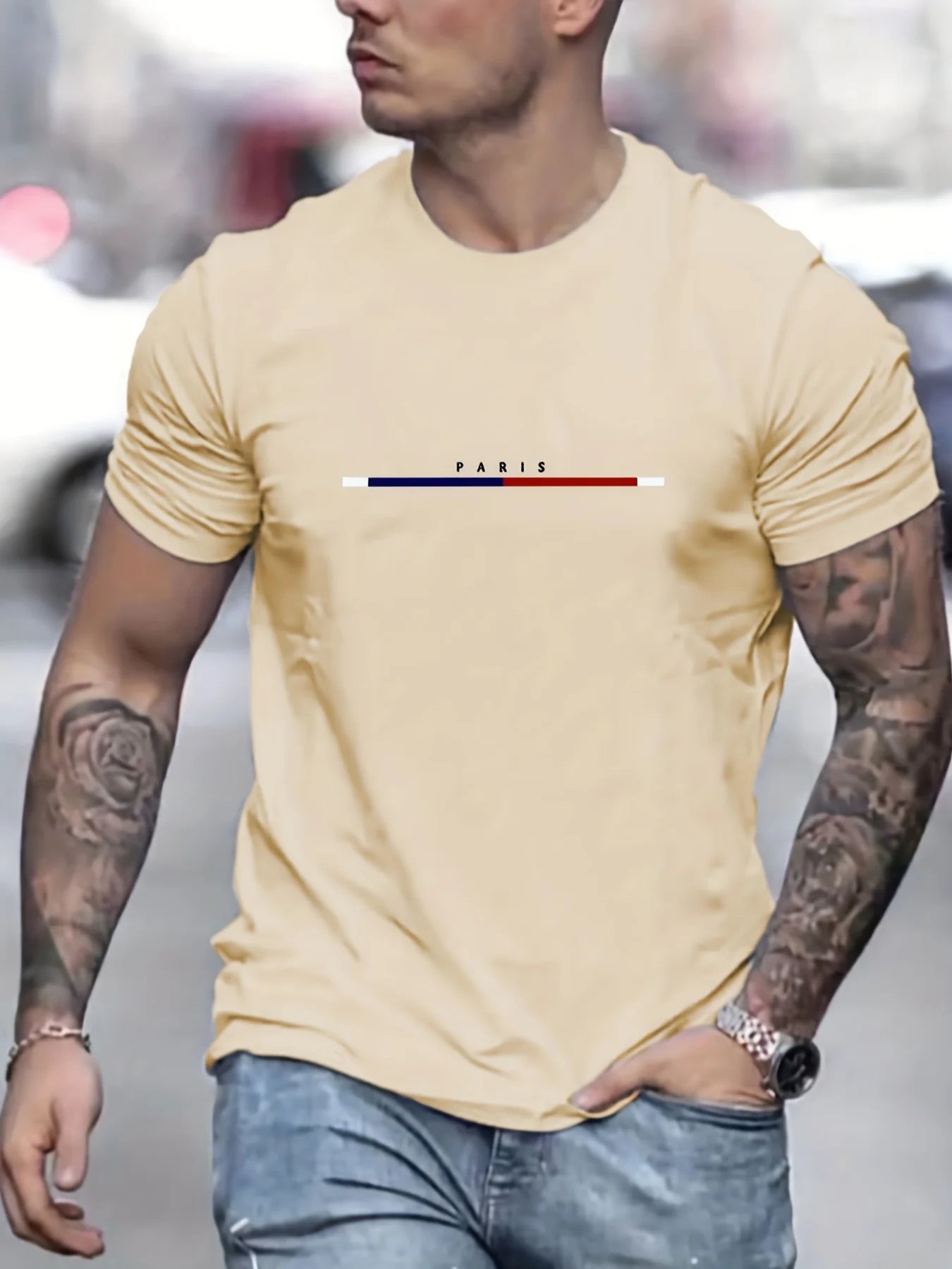 Men's 100 Cotton Short Sleeve T-shirt Top Loose T-shirt