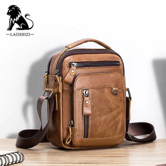 100% Genuine Leather Men's Shoulder Bags