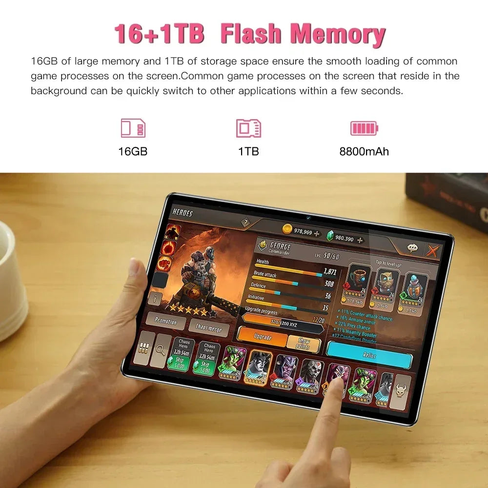 Original Tablet New Pad 2024 Snapdragon 8 gen2 Android Tablet PC 12 Inch 16G 1TB WIFI 5G Tab Ultra Learning Office Entertainment