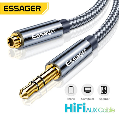 Headphone Extension Cable Jack 3.5mm Audio Aux Cable 3.5 mm Female Splitter Speaker Extender Cord For Earphone Adapter