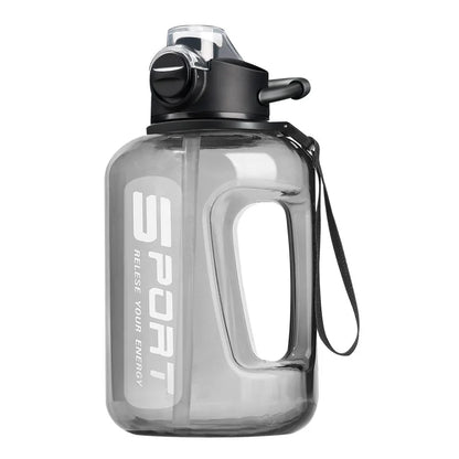 1700ML-2500ML Ton ton cup fitness super large capacity sports water bottle plastic space cup Ton ton straw cup Ton ton bucket