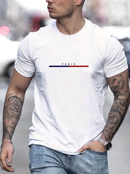 Men's 100 Cotton Short Sleeve T-shirt Top Loose T-shirt