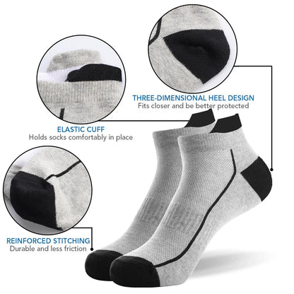 All summer with Organic Cotton Men's Socks - ideal for cycling and fitness, with breathable, quick-dry fabric in plus sizes