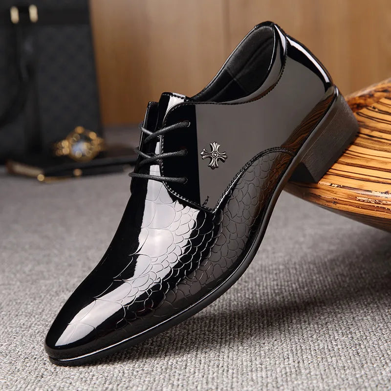 Luxury Italian Leather oxford shoes for men l wedding shoes pointed toe dress shoes classic derbies plus size 38-48