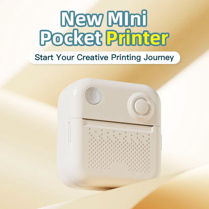 Mini handheld portable wireless thermal sticker printing label printer