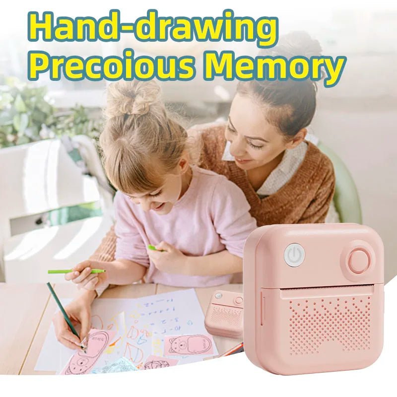 Mini handheld portable wireless thermal sticker printing label printer