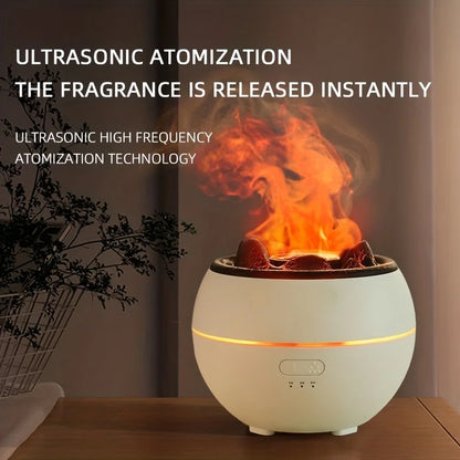 Fire flame Cool Mist humidifier Aroma Essential Oil h2o USB air Diffuser Volcano humidifier