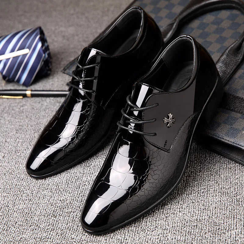 Luxury Italian Leather oxford shoes for men l wedding shoes pointed toe dress shoes classic derbies plus size 38-48