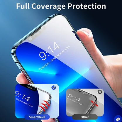 Shield your iPhone 15, 11, X, XR, XS Max, 6, 7, 8 Plus, 13, 12 Mini, or 14 Pro screen with our comprehensive 4-piece 60D full cover protective glass screen protectors