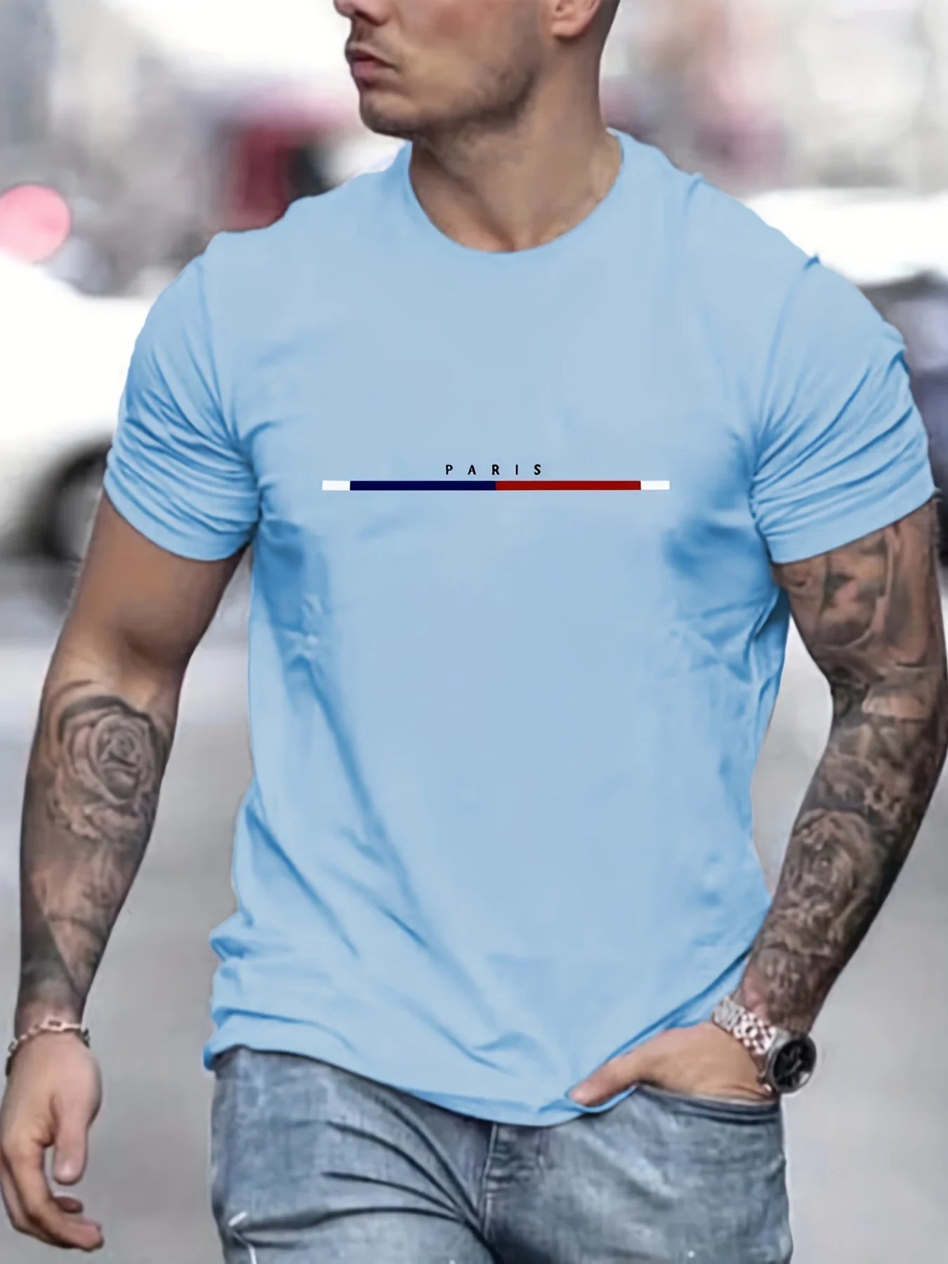 Men's 100 Cotton Short Sleeve T-shirt Top Loose T-shirt