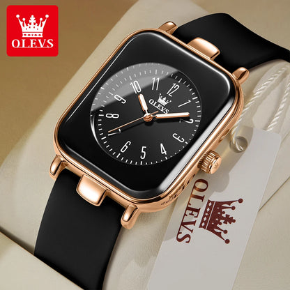 Women's Watches Simple Elegant Quartz Wristwatch Original Waterproof Silicone Strap Luminous Hands Trend Fashion Style