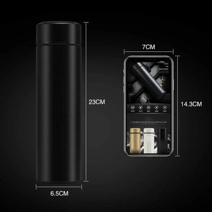 Stainless steel thermos bottle with digital temperature display, Intelligent temperature measurement cup, LED, 500ml