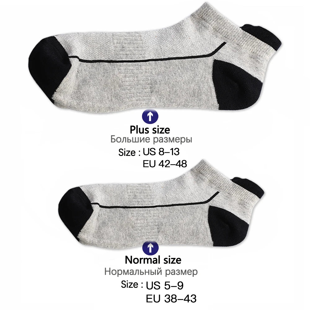 All summer with Organic Cotton Men's Socks - ideal for cycling and fitness, with breathable, quick-dry fabric in plus sizes