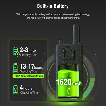 15mm Ultra-thin Mini Walkie Talkies 4 Pcs Type C Charge Walkie-talkies PMR446 Profesional Portable Two-way Radio