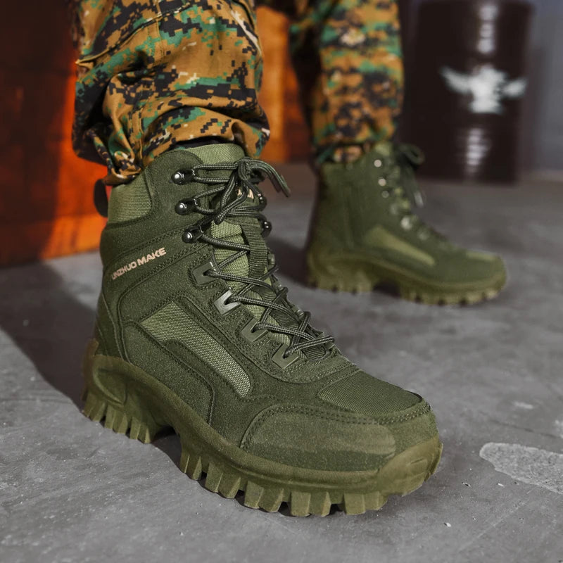 Men's Military Boot Men's Desert Combat Ankle Boot Tactical Army Boot Male Shoes Outdoor Work Shoes Motorcycle Boots Big