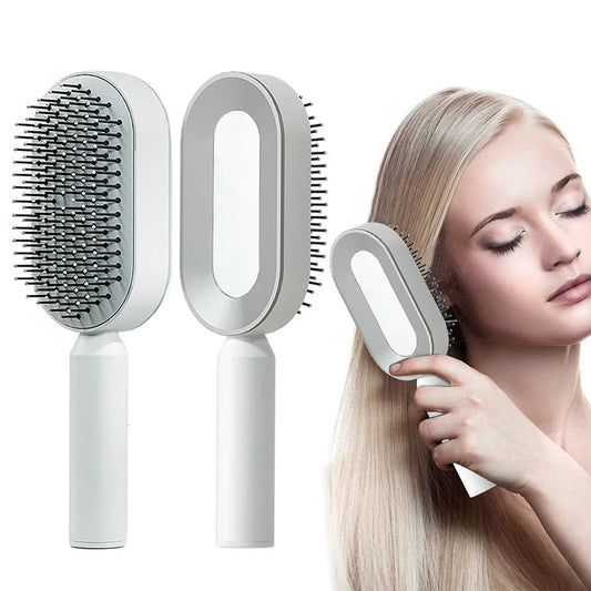 Self Cleaning Hair Brush, 3D Air Cushion Massager Brush Airbag Massage Comb Brush, Shaping Comb Self Cleaning Hair Brush