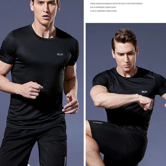 Men`s Running Shirts Soccer Shirts Men's Jersey Sportswear Men's Jogging T-Shirts Quick Dry Compression Sport T-Shirt Fitness Gym